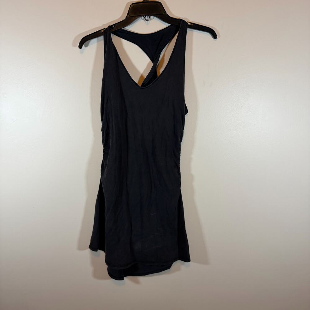 Patagonia Kamala Twist Dress Womens XS Black Organic Cotton Racerback Athletic